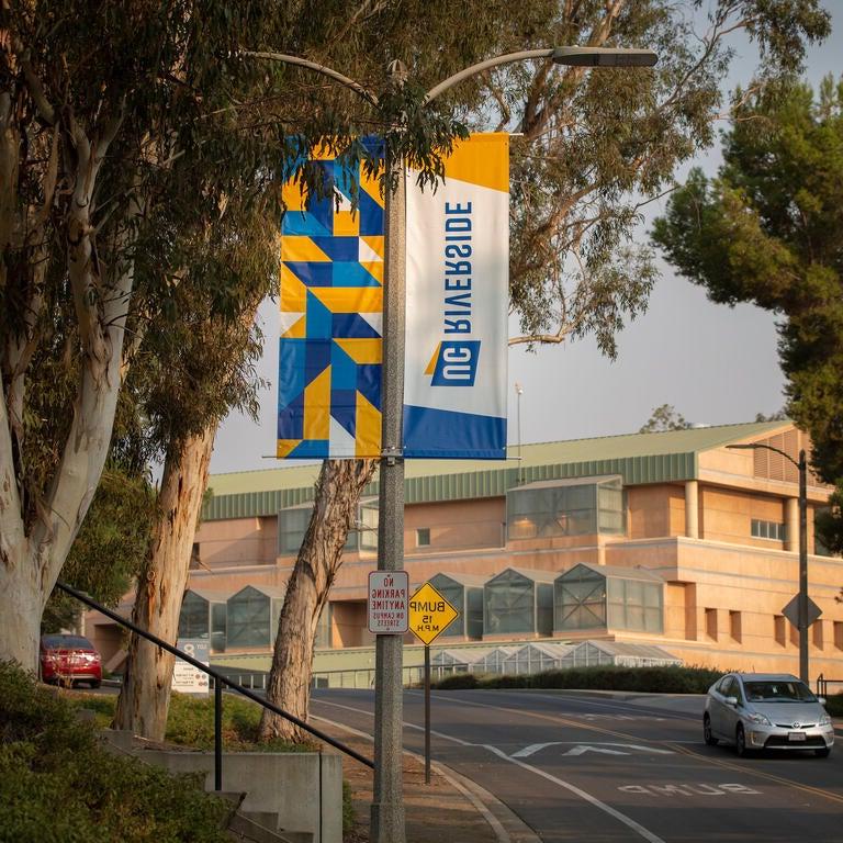 UCR brand signs on campus